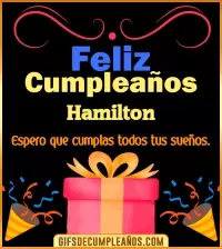 GIF Mensaje de cumpleaños Hamilton